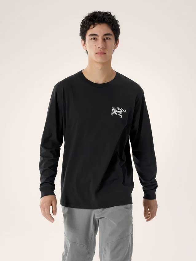 Camicia da uomo Kragg SL in cotone con motivo a uccelli a maniche lunghe