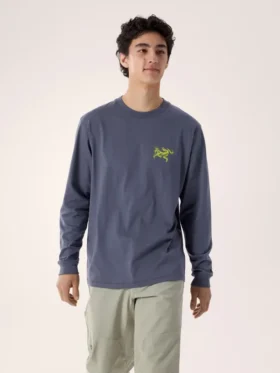 Camicia da uomo Kragg SL in cotone con motivo a uccelli a maniche lunghe