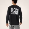 Camicia da uomo Kragg SL in cotone con motivo a uccelli a maniche lunghe