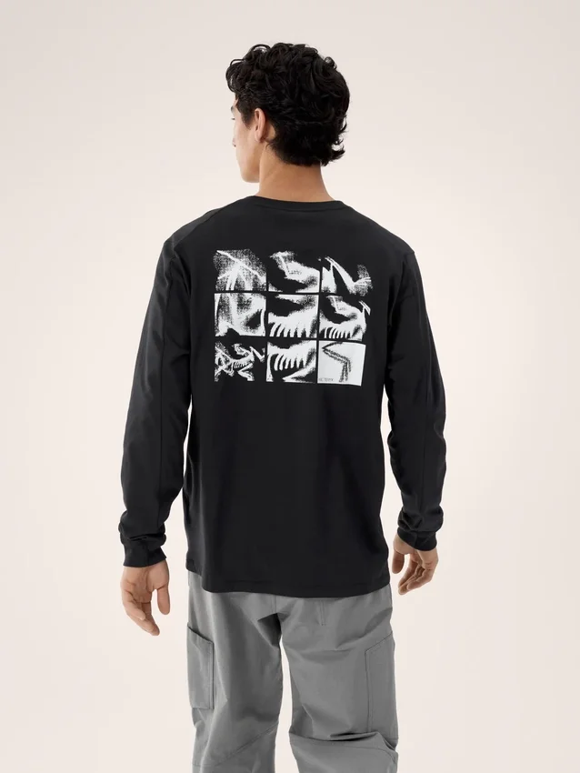 Camicia da uomo Kragg SL in cotone con motivo a uccelli a maniche lunghe