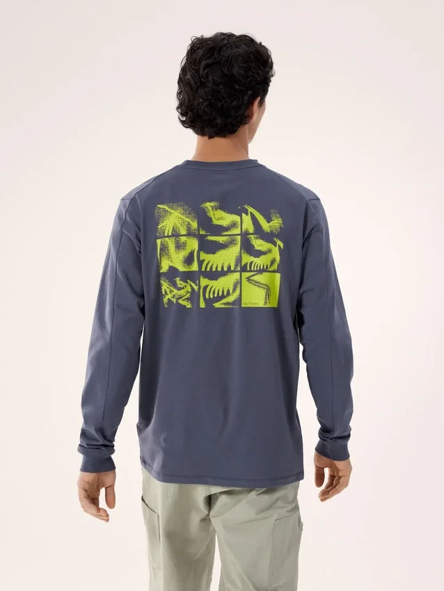 Camicia da uomo Kragg SL in cotone con motivo a uccelli a maniche lunghe