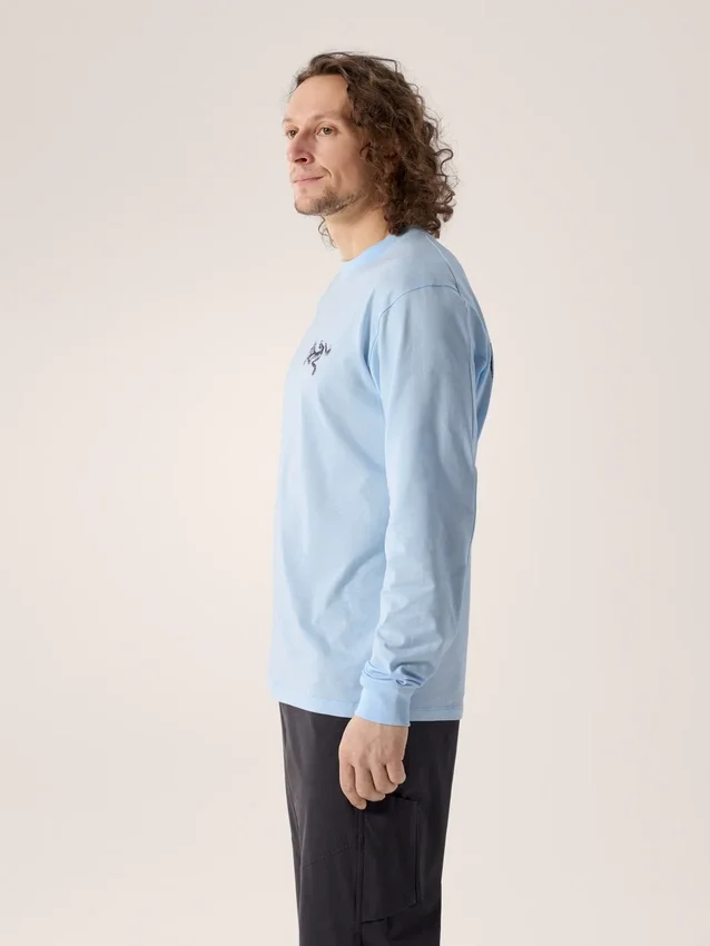 Camicia da uomo Kragg SL in cotone con motivo a uccelli a maniche lunghe