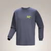 Camicia da uomo Kragg SL in cotone con motivo a uccelli a maniche lunghe