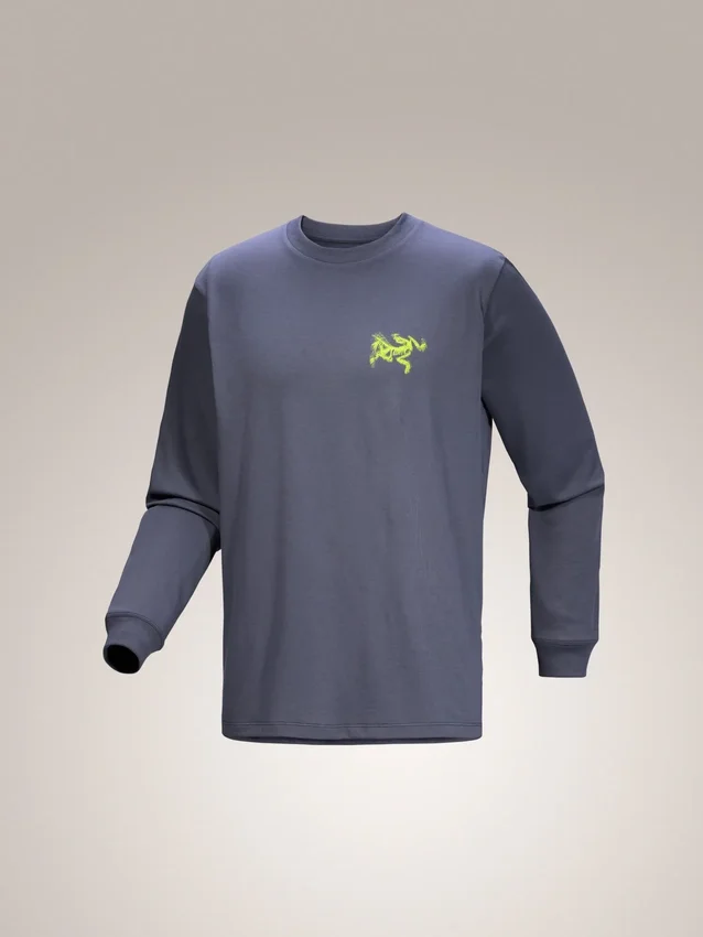 Camicia da uomo Kragg SL in cotone con motivo a uccelli a maniche lunghe