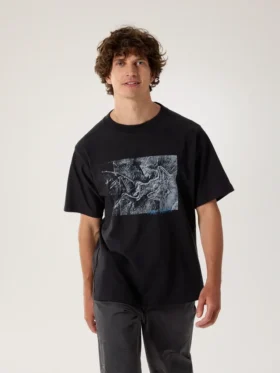Camicia Kragg Lithographica in cotone SS da uomo