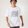 Camicia Kragg Lithographica in cotone SS da uomo