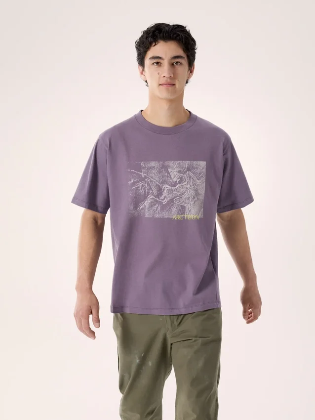 Camicia Kragg Lithographica in cotone SS da uomo