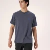 Camicia Kragg SL in cotone con stampa “Bird Word” a maniche corte da uomo