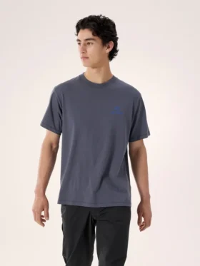 Camicia Kragg SL in cotone con stampa “Bird Word” a maniche corte da uomo