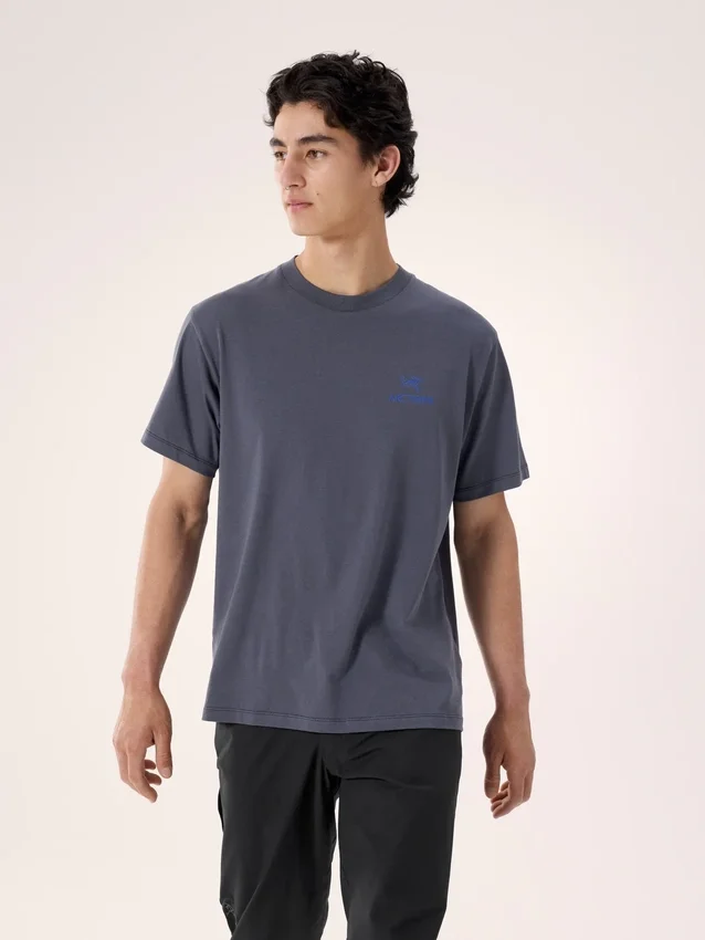 Camicia Kragg SL in cotone con stampa “Bird Word” a maniche corte da uomo