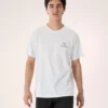 Camicia Kragg SL in cotone con stampa “Bird Word” a maniche corte da uomo