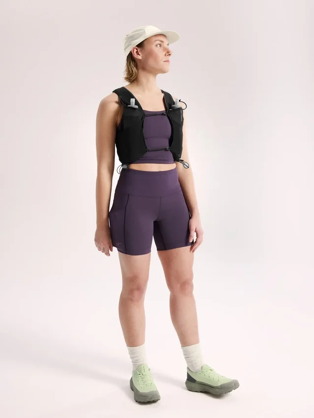 Essent Pantaloncini utility a vita alta da donna, 6"