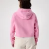 Felpa con cappuccio corta e zip integrale Emblem da donna