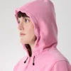 Felpa con cappuccio corta e zip integrale Emblem da donna