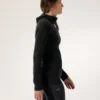 Felpa con cappuccio da donna in lana merino Satoro