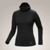 Felpa con cappuccio da donna in lana merino Satoro
