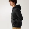 Felpa con cappuccio e zip integrale Emblem da uomo