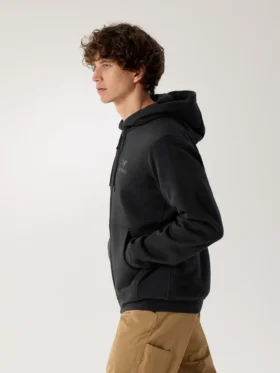 Felpa con cappuccio e zip integrale Emblem da uomo