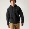 Felpa con cappuccio e zip integrale Emblem da uomo