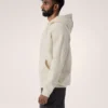 Felpa con cappuccio e zip integrale Emblem da uomo in pile