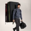 Felpa con cappuccio e zip integrale Emblem da uomo in pile