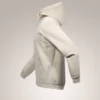Felpa con cappuccio e zip integrale Emblem da uomo in pile