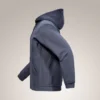 Felpa con cappuccio e zip integrale Emblem da uomo in pile