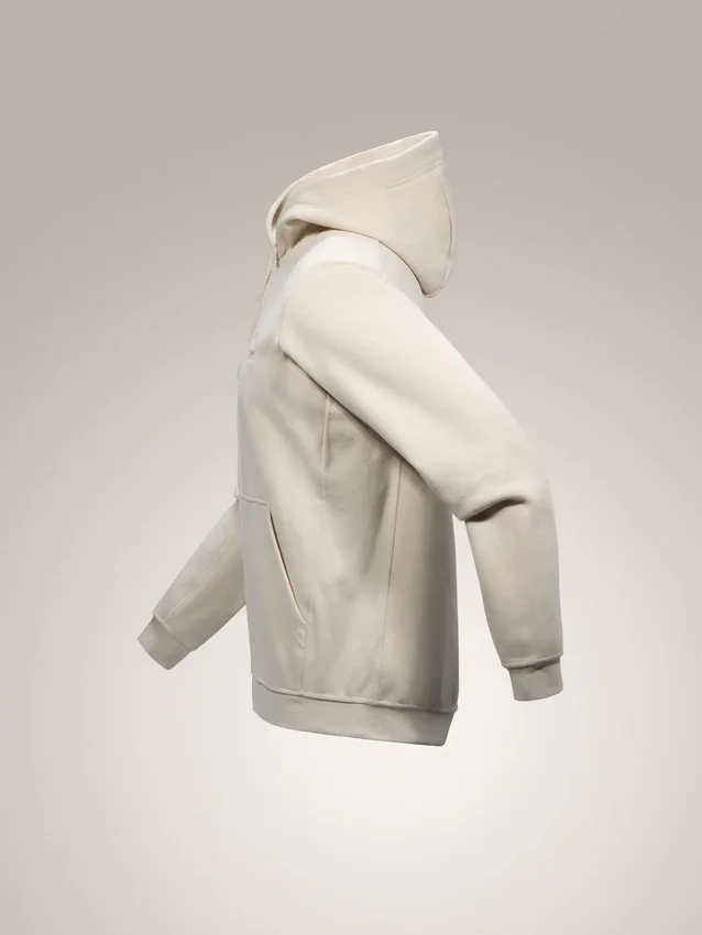 Felpa con cappuccio e zip integrale Emblem da uomo in pile