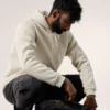 Felpa con cappuccio e zip integrale Emblem da uomo in pile
