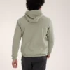 Felpa con cappuccio e zip integrale Emblem da uomo in pile