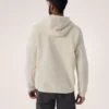 Felpa con cappuccio e zip integrale Emblem da uomo in pile