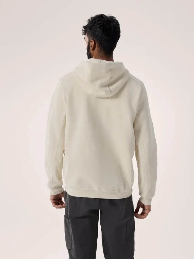 Felpa con cappuccio e zip integrale Emblem da uomo in pile