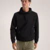 Felpa con cappuccio Emblem da uomo in pile