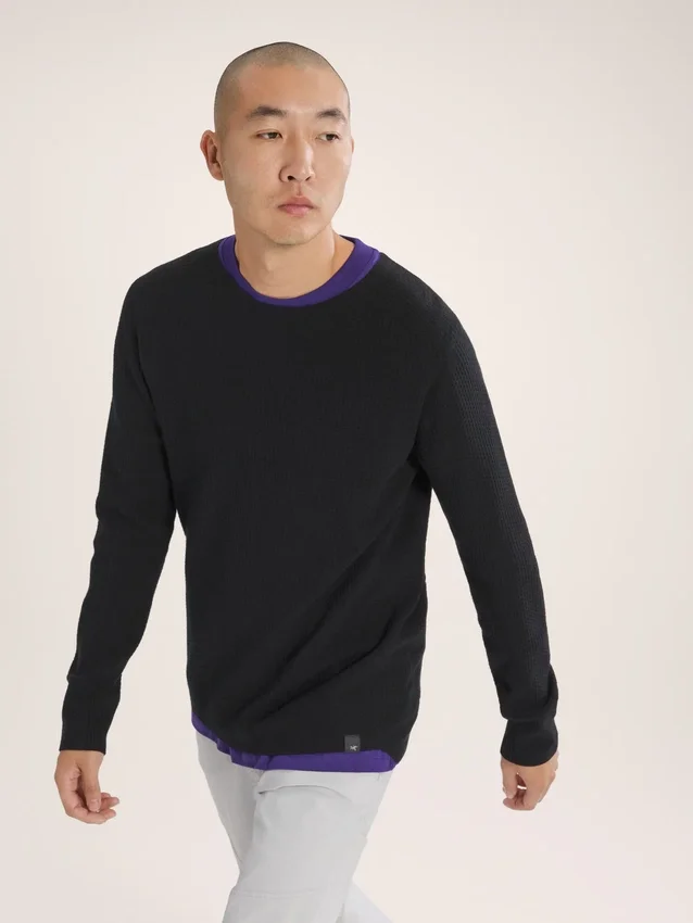 Maglia a girocollo da uomo Hallam in lana merino