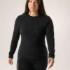Maglia a maniche lunghe da donna Satoro in lana merino con collo a giro