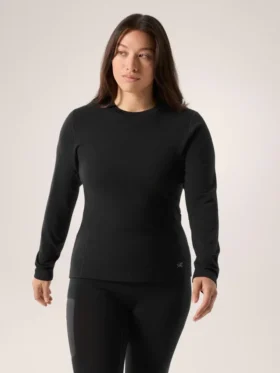 Maglia a maniche lunghe da donna Satoro in lana merino con collo a giro