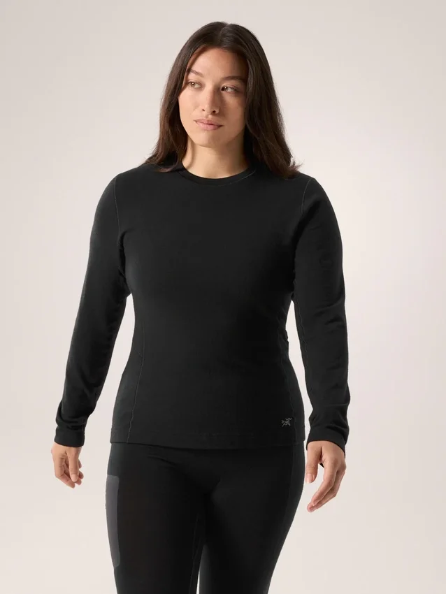 Maglia a maniche lunghe da donna Satoro in lana merino con collo a giro