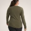 Maglia a maniche lunghe da donna Satoro in lana merino con collo a giro