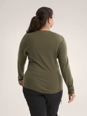 Maglia a maniche lunghe da donna Satoro in lana merino con collo a giro