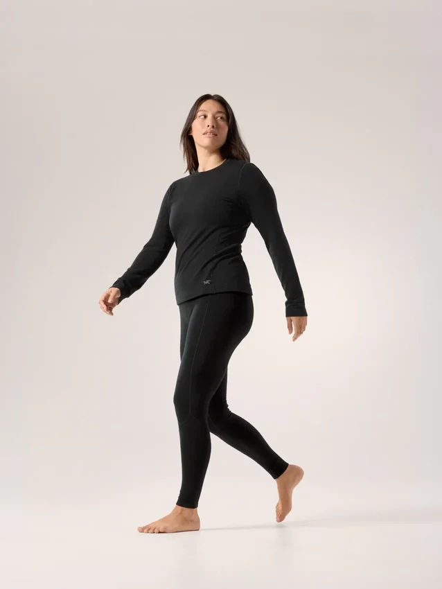 Maglia a maniche lunghe da donna Satoro in lana merino con collo a giro