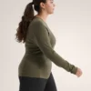 Maglia a maniche lunghe da donna Satoro in lana merino con collo a giro