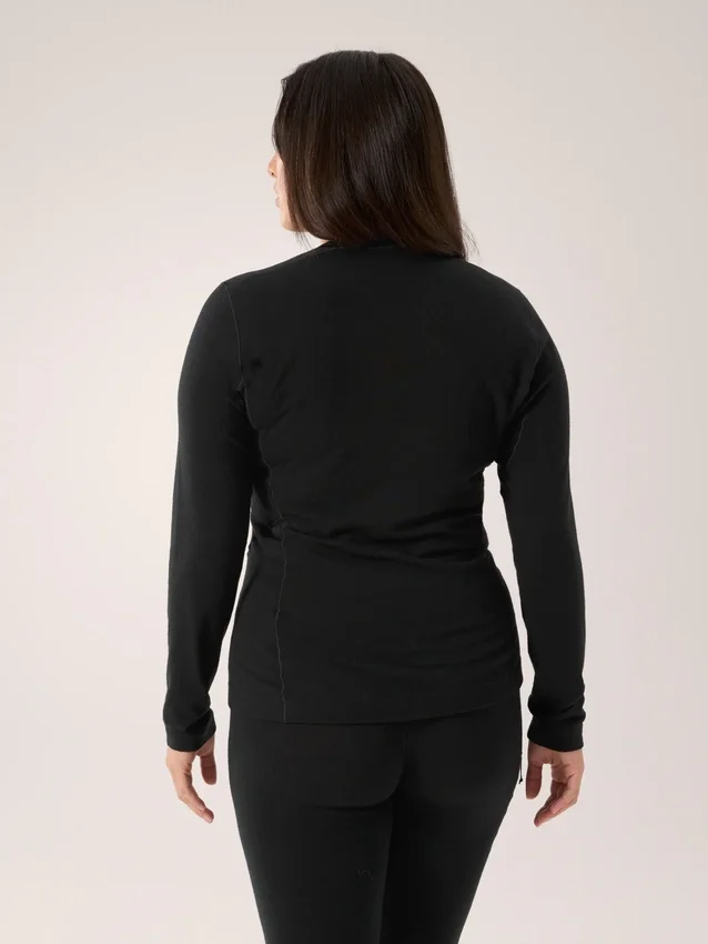 Maglia a maniche lunghe da donna Satoro in lana merino con collo a giro