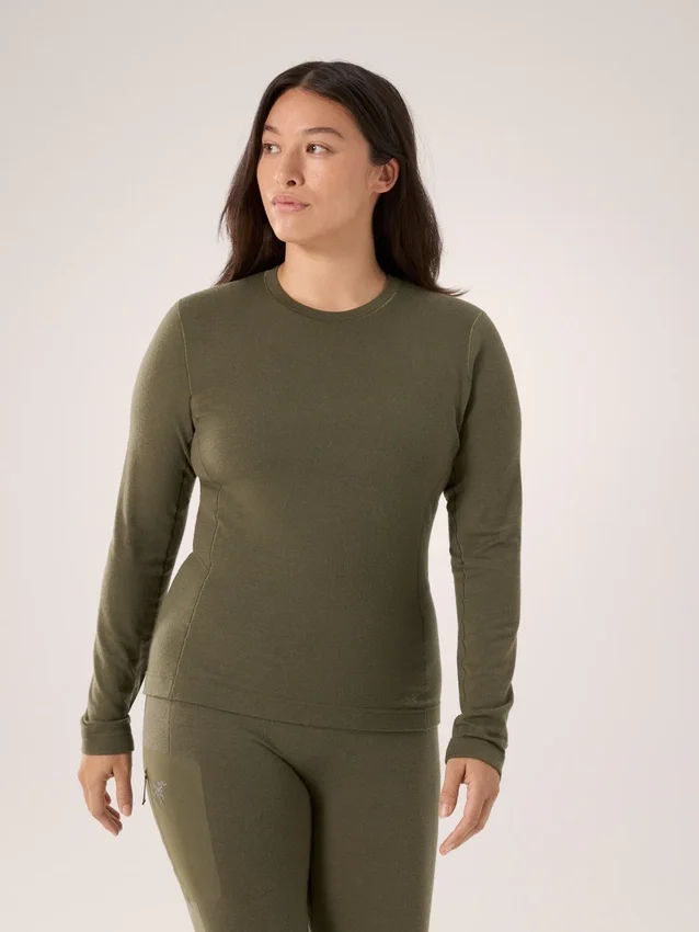 Maglia a maniche lunghe da donna Satoro in lana merino con collo a giro