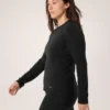 Maglia a maniche lunghe da donna Satoro in lana merino con collo a giro