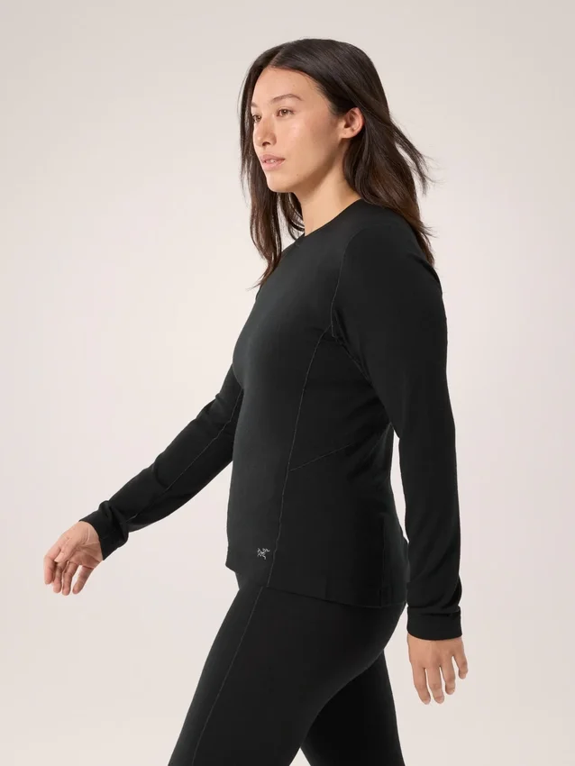 Maglia a maniche lunghe da donna Satoro in lana merino con collo a giro