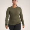 Maglia a maniche lunghe da donna Satoro in lana merino con collo a giro