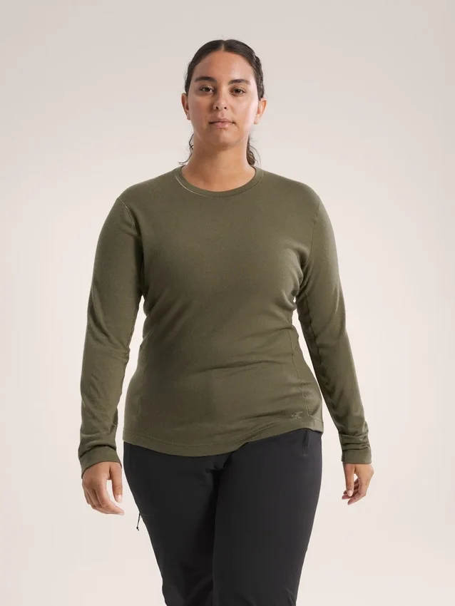 Maglia a maniche lunghe da donna Satoro in lana merino con collo a giro