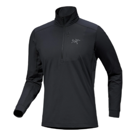 Maglia con collo a zip Rho LT "Black"