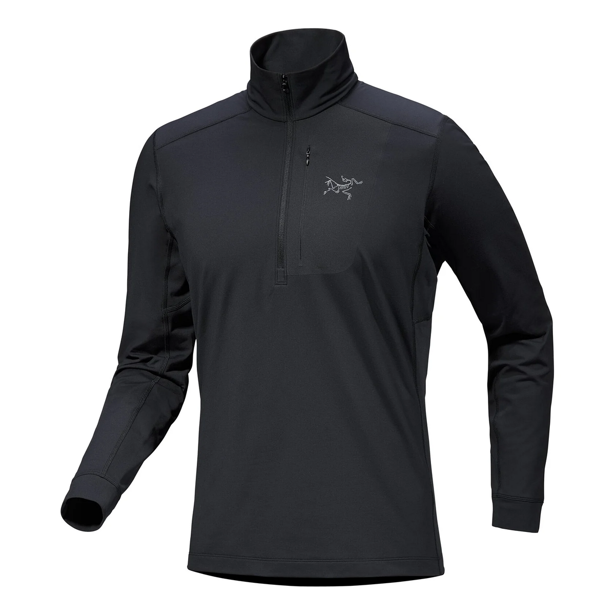 Maglia con collo a zip Rho LT "Black"