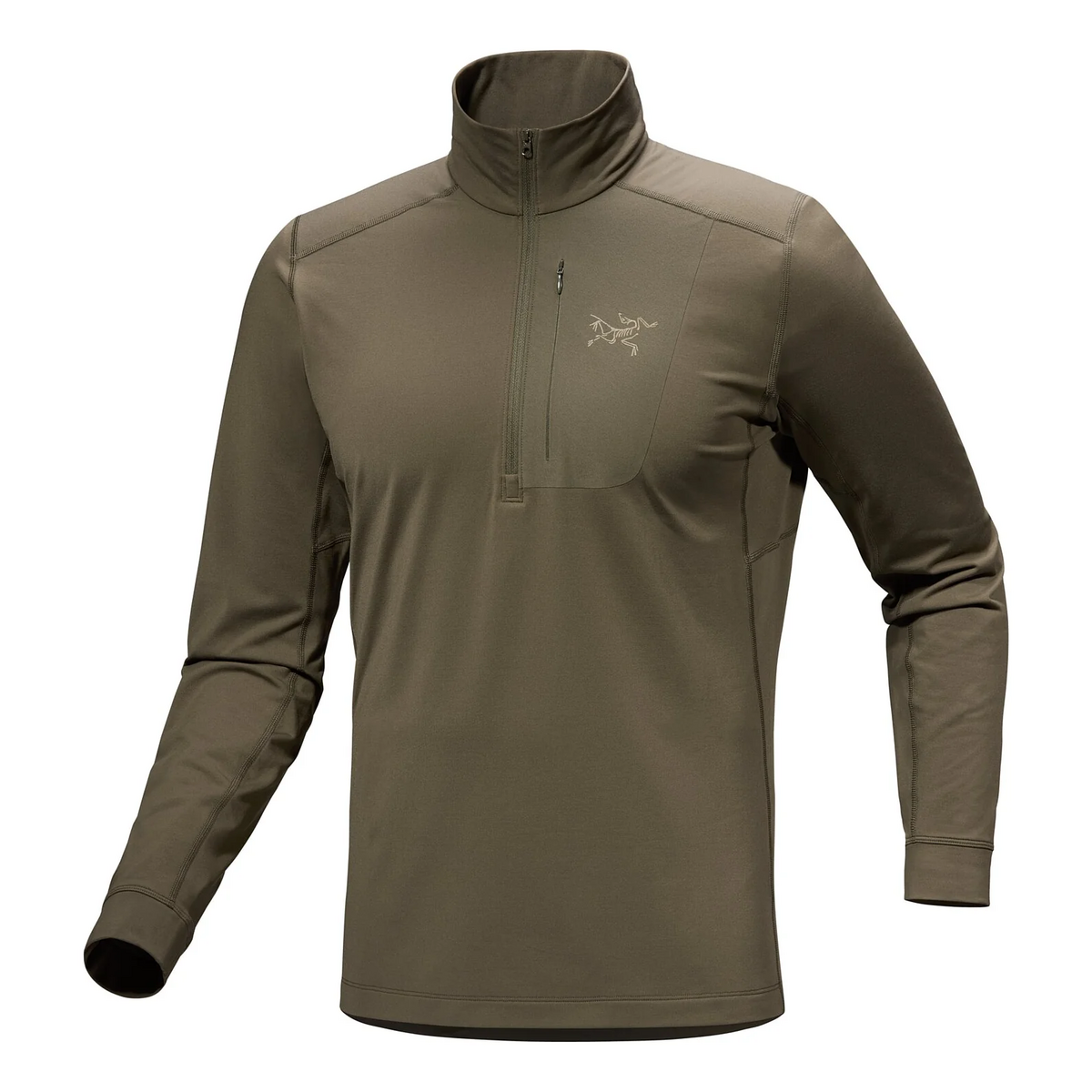 Maglia con collo a zip Rho LT "Verde"